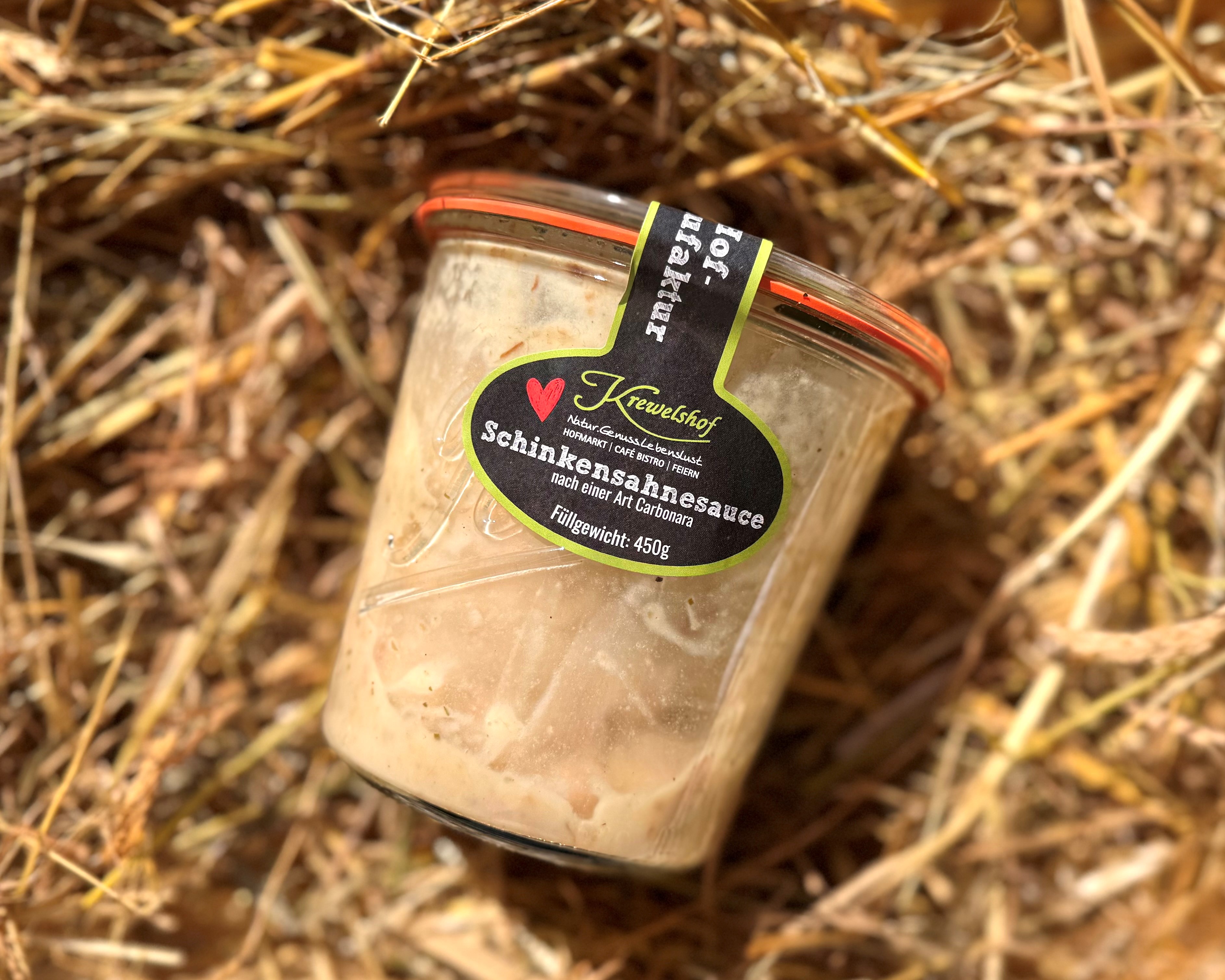 Krewelshofer  Schinkensahnesauce nach Carbonara Art