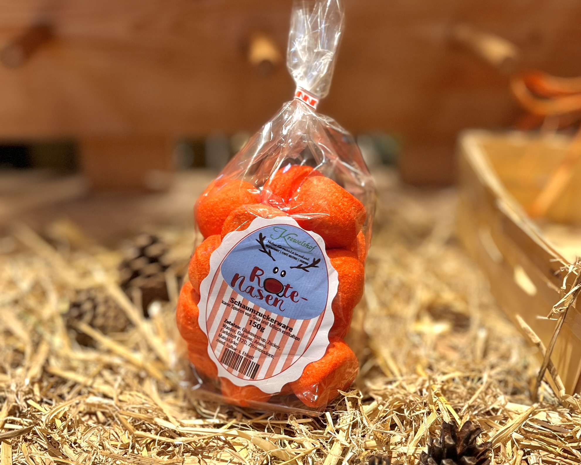 Krewelshofer "Rote Nasen" Schaumzuckerbälle mit Erdbeer-Note