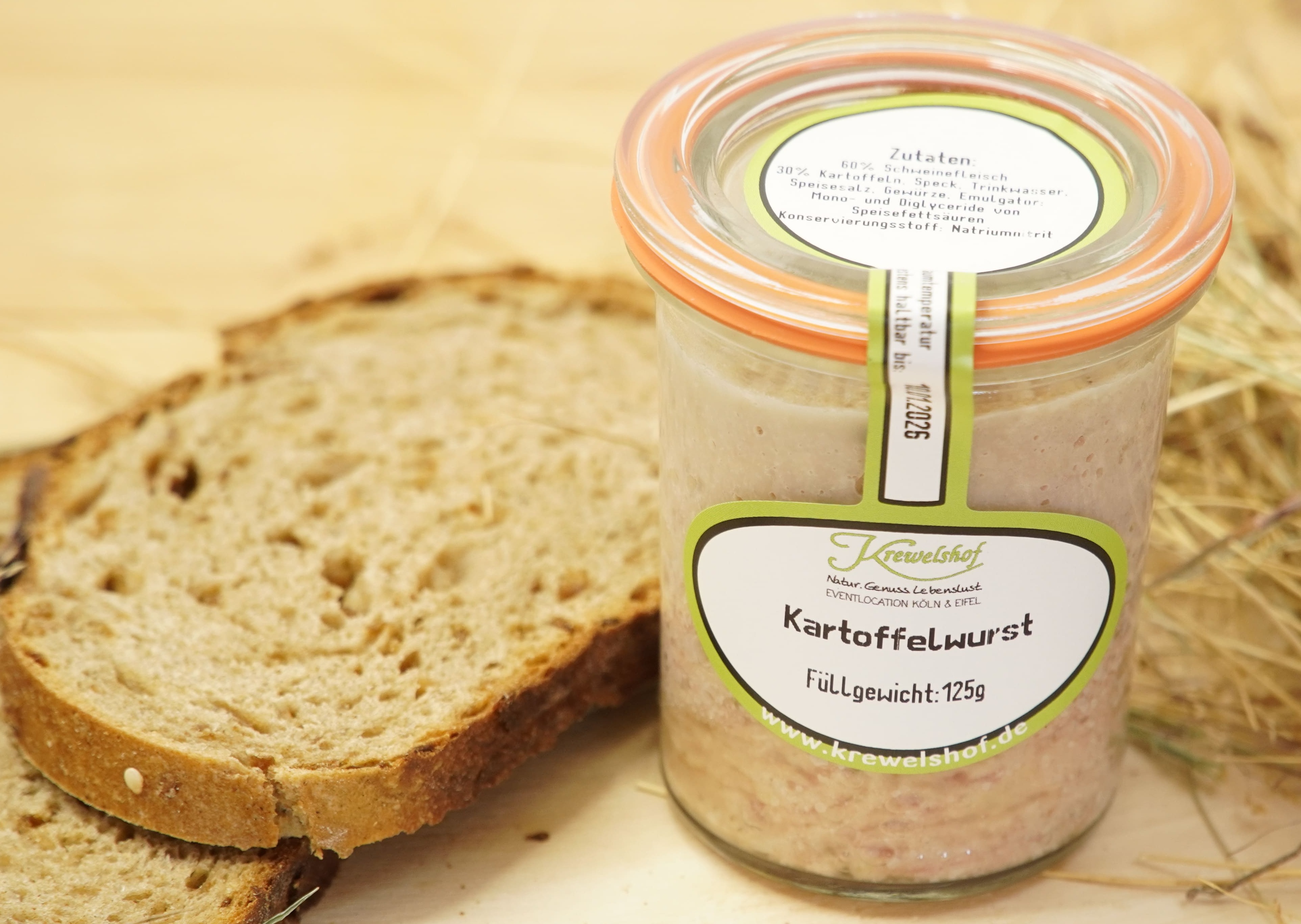 "Krewelshofer Kartoffelwurst" im Glas