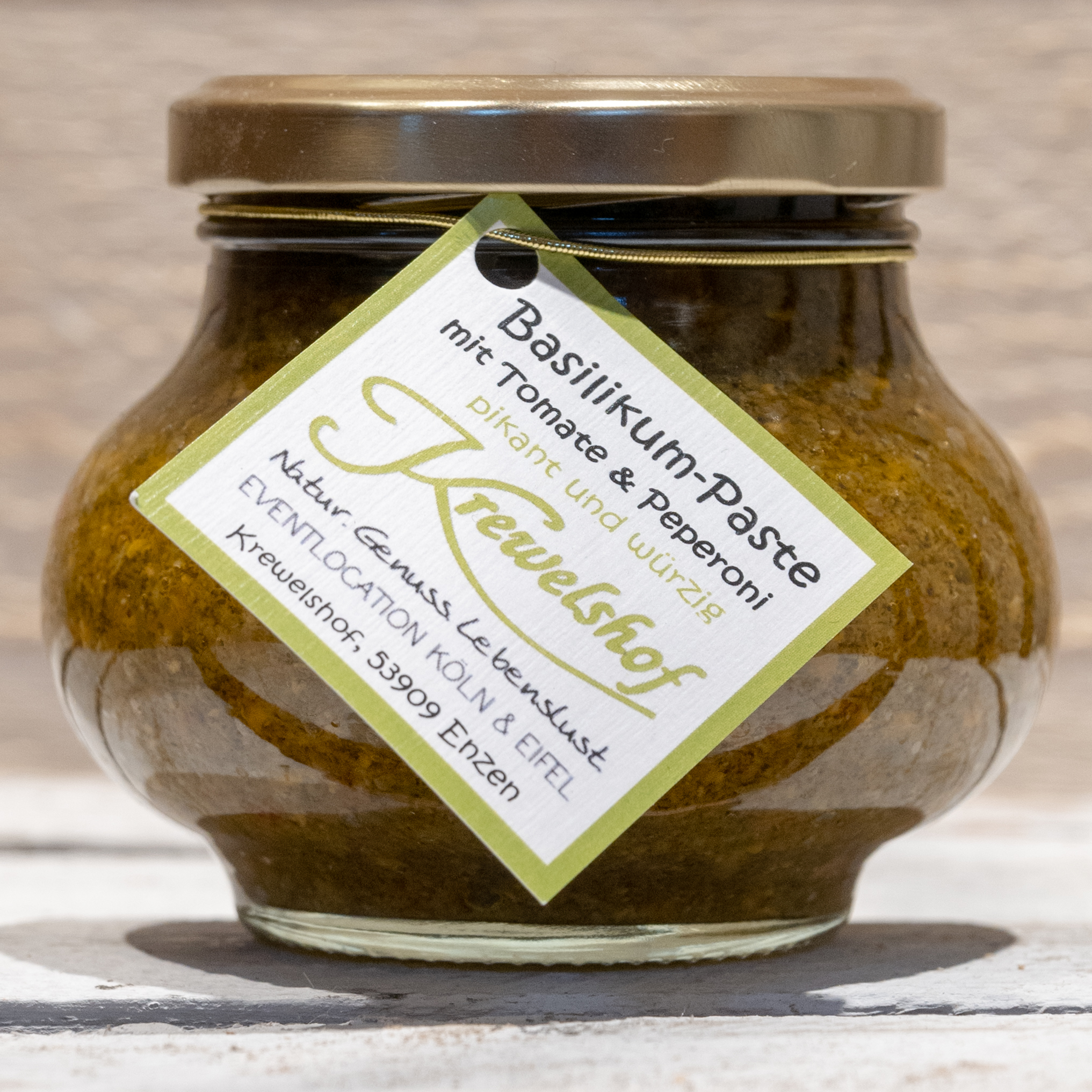 Basilikum-Paste mit Tomate & Peperoni (200g)