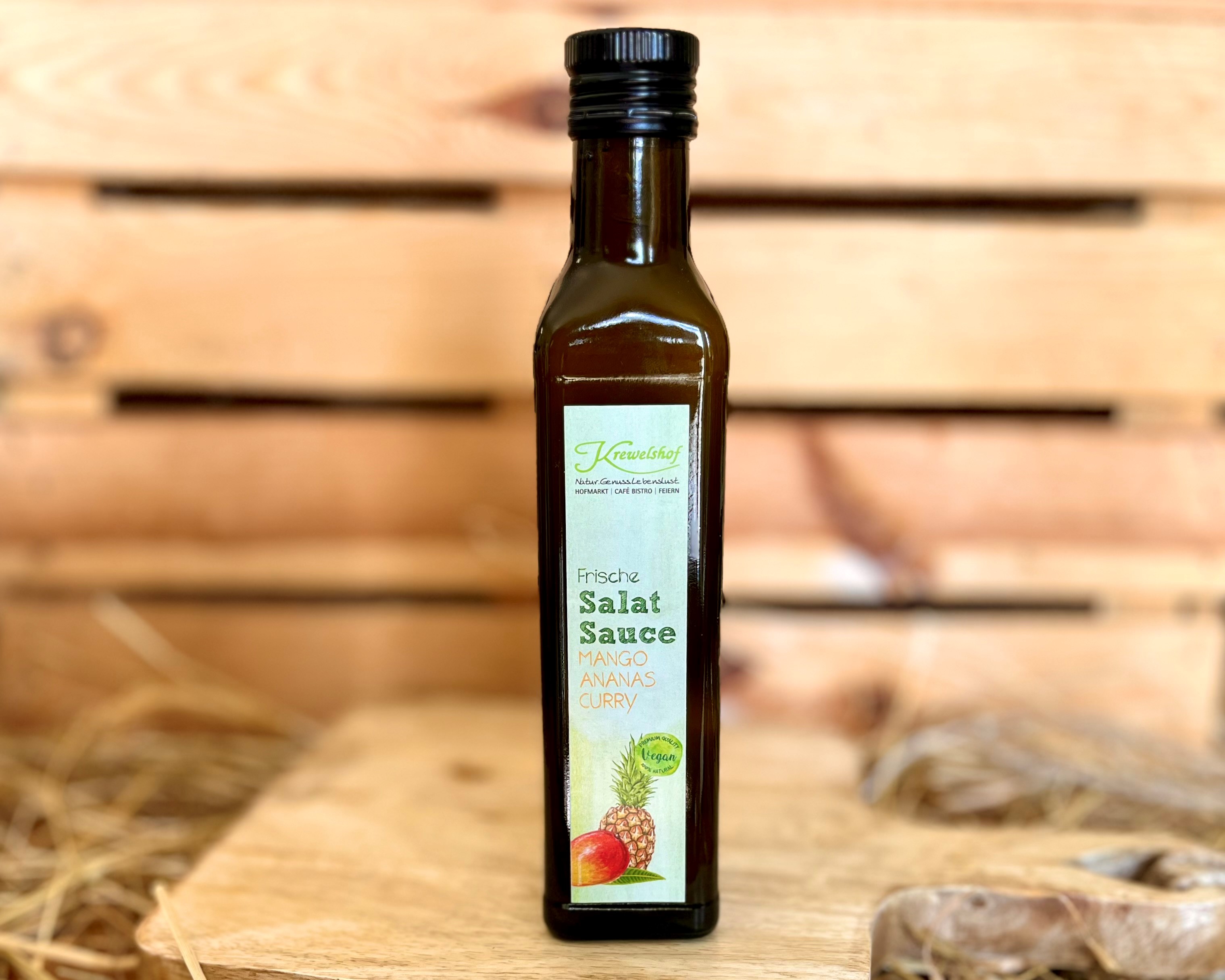 Frische Salat Sauce Mango Ananas Curry